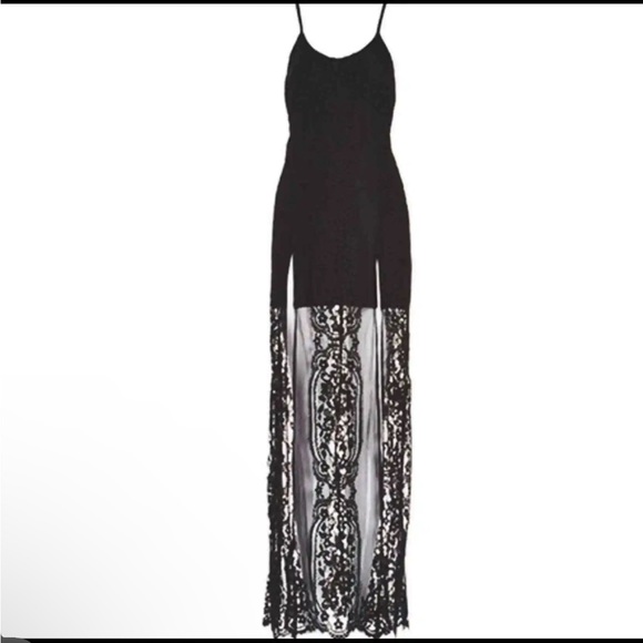 Sheer Lace Maxi Nighty Teddy Chemise Dress Longhorn Goth Whimsigoth witch Addams - Picture 2 of 10